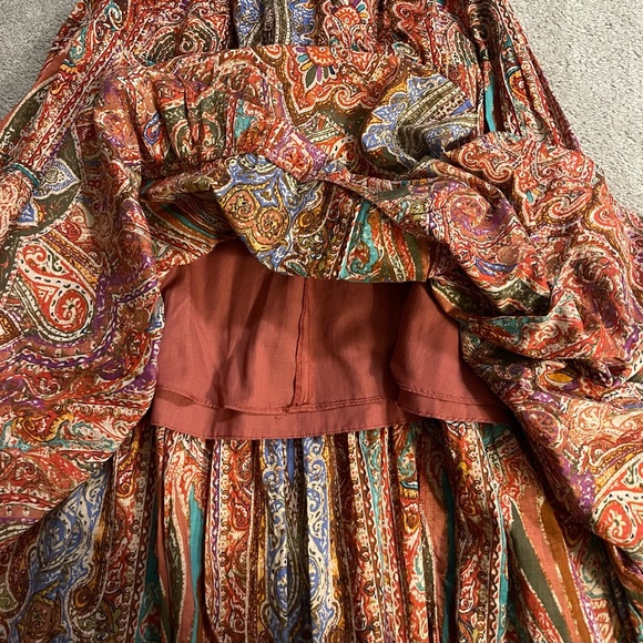 Ralph Lauren Multicolor Paisley Tiered Maxi Skirt Size SMALL - Picture 5 of 6